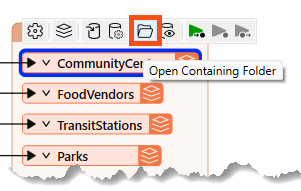 Open Containing Folder button